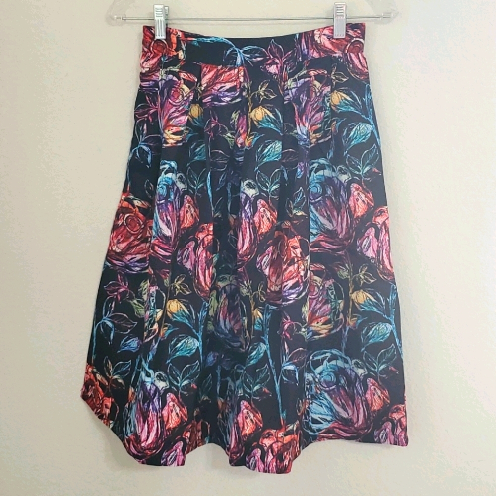 3 Small LEFT Multicolored abstract flower print NWT Paris floral